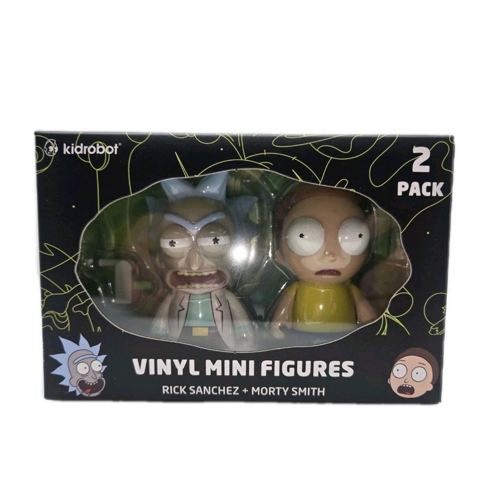Kidrobot Rick And Morty Vinyl Mini Figures 2 Pack Adult Swim Collectible